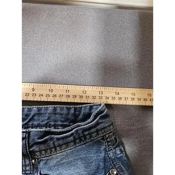 Buffalo David Bitton Jeans Girls 16 Blue Denim Stretch Mid Rise Straight Leg - Picture 5 of 10